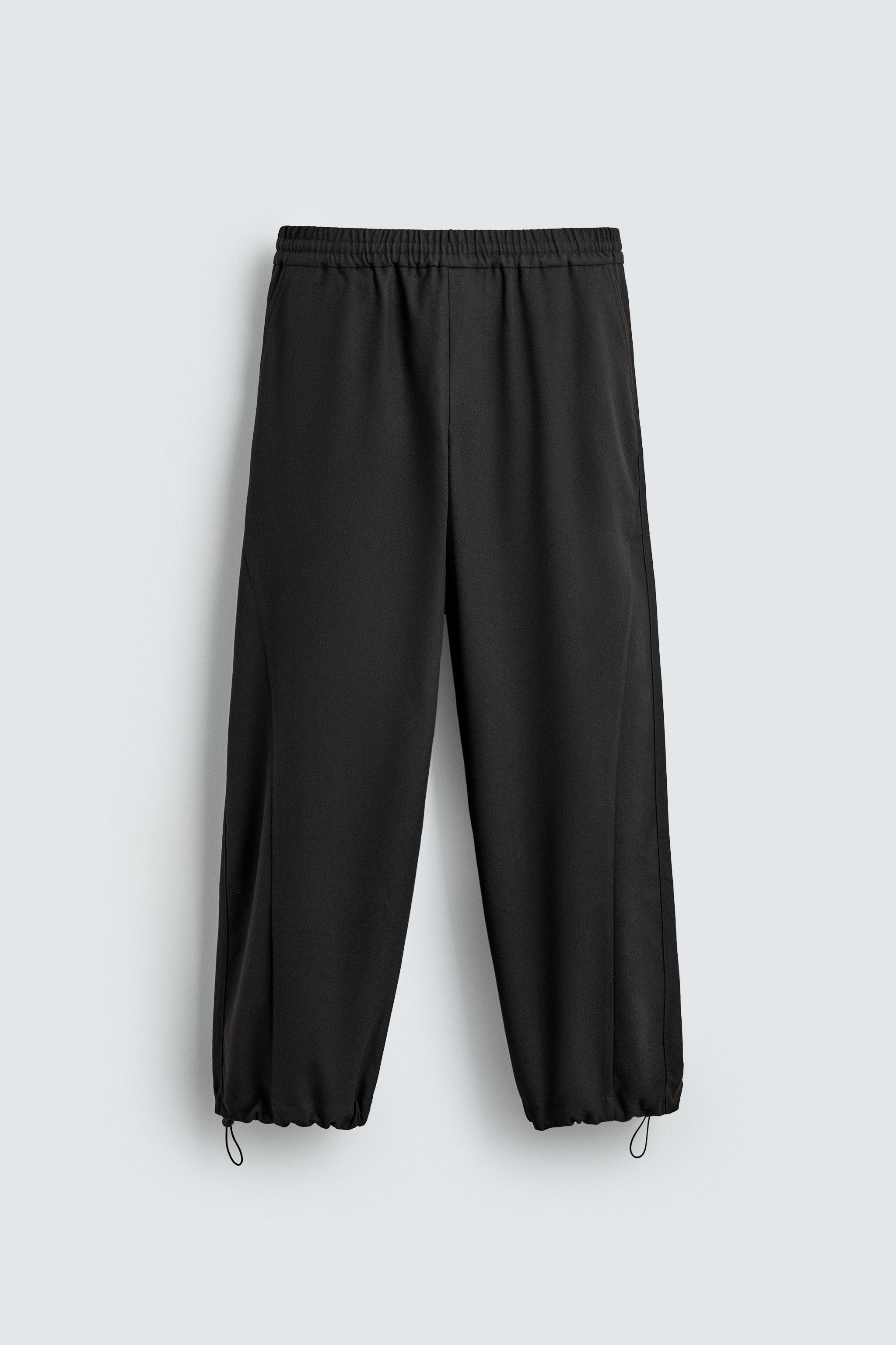 RELAXED FIT TEXTURED PANTS